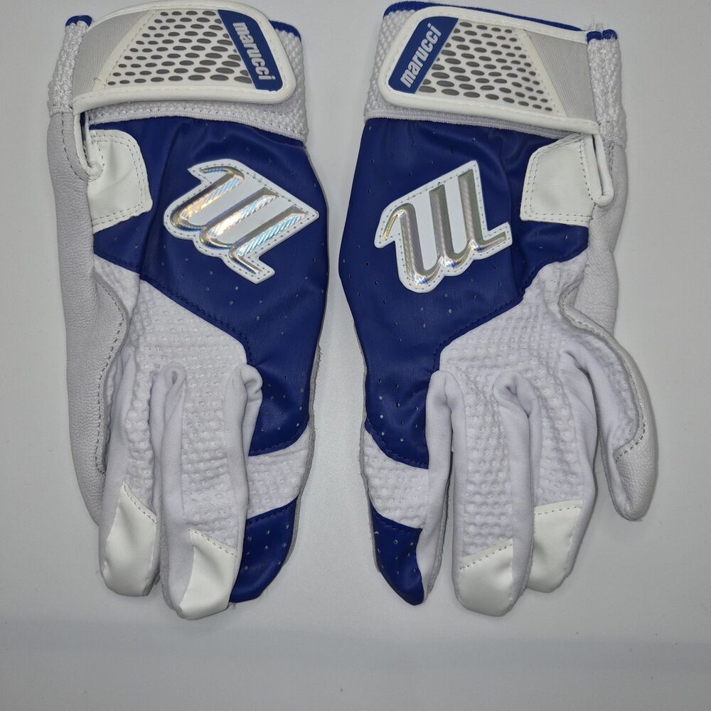 Marucci Signature Series Batting Gloves Men Small Blue White Baseball Adult